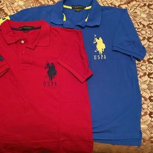 US Polo Association set of 2 Polo Shirts red and blue - Men’s L